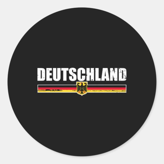 Deutschland Gery Vlag Trots Ger Ronde Sticker (Voorkant)