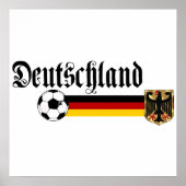 Deutschland Grote fusbal logo Poster (Voorkant)