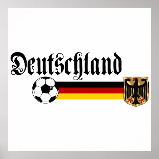 Deutschland Grote fusbal logo Poster (Voorkant)