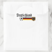 Deutschland Grote fusbal logo Ronde Sticker (Tas)
