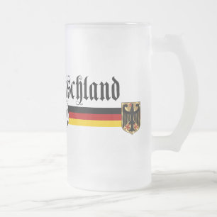 Deutschland grote fussball logo matglas bierpul