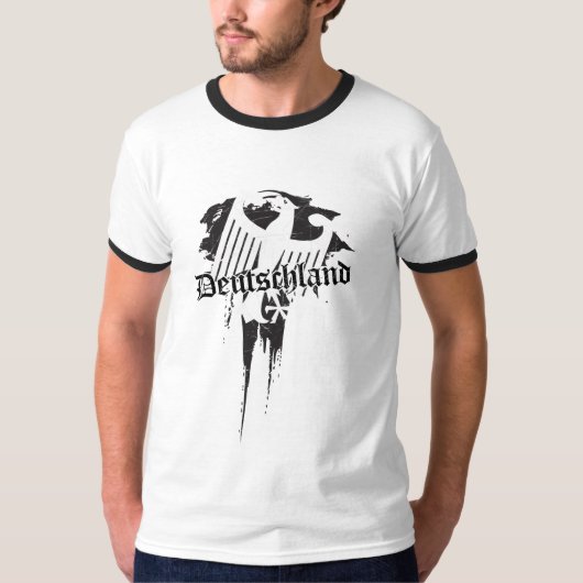 Deutschland grunge ringer t-shirt (Voorkant)