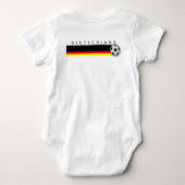 "Deutschland-Herz" Babybody Bio Fussball WM Romper (Achterkant)