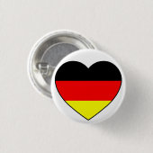 Deutschland Herz Fussball Germany Ronde Button 3,2 Cm (Voorkant /achterkant)