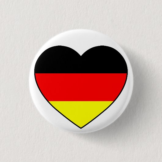 Deutschland Herz Fussball Germany Ronde Button 3,2 Cm (Voorkant)