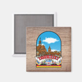 Deutschland Kitzingen Vintage souvenir  Magneet (Voorkant / Achterkant)