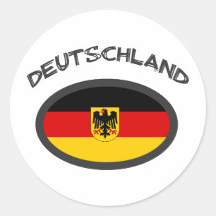Deutschland kos vlagontwerp! ronde sticker