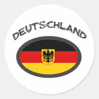 Deutschland kos vlagontwerp! ronde sticker