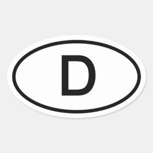 Deutschland Land van herkomst Ovaal Decal Ovale Sticker