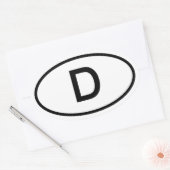 Deutschland Land van herkomst Ovaal Decal Ovale Sticker (Envelop)