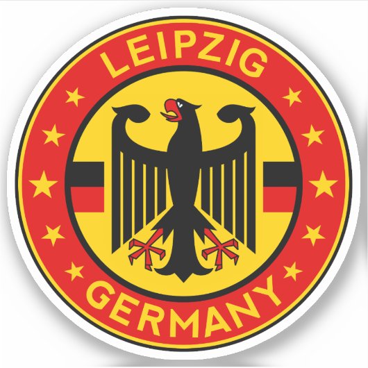 Deutschland, Leipzig Sticker (Voorkant)