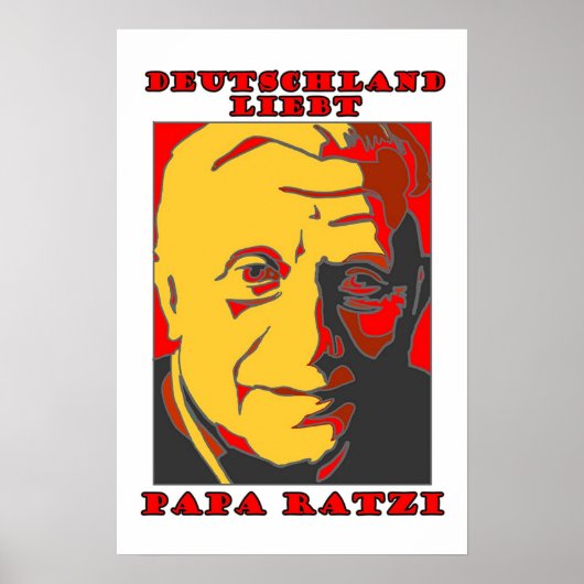 Deutschland Liebt Papa Ratzi Poster (Voorkant)