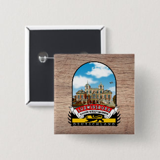 Deutschland Ludwigsburg Vintage souvenir Vierkante Button 5,1 Cm