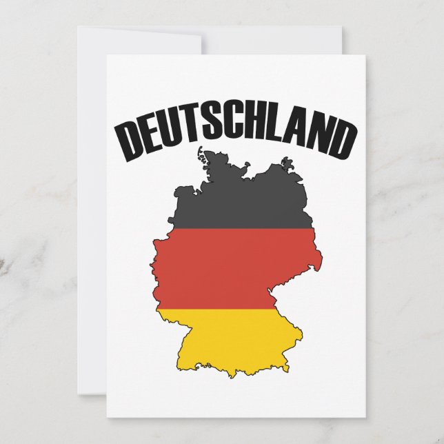 Deutschland Map - Duitse vlag - Duitsland reizen (Voorkant)
