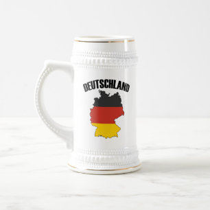Deutschland Map - Duitse vlag - Duitsland reizen Bierpul