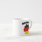 Deutschland Map - Duitse vlag - Duitsland reizen Espresso Kop (Voorkant rechts)