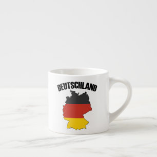 Deutschland Map - Duitse vlag - Duitsland reizen Espresso Kop