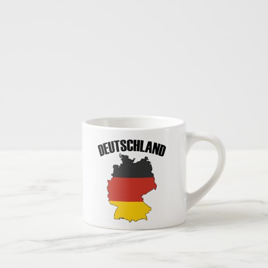 Deutschland Map - Duitse vlag - Duitsland reizen Espresso Kop (Rechts)