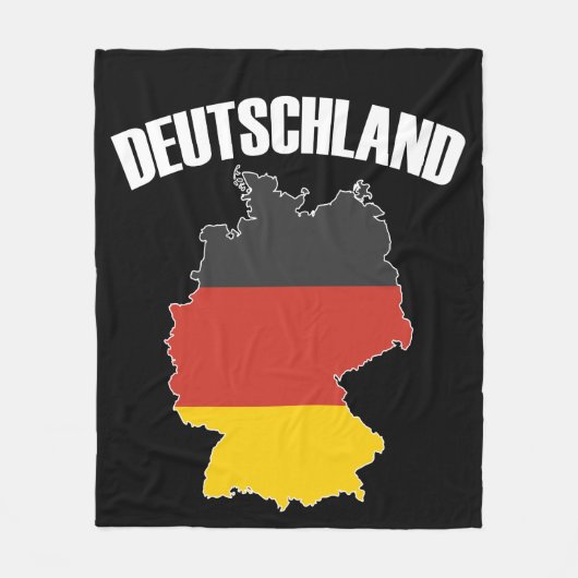 Deutschland Map - Duitse vlag - Duitsland reizen Fleece Deken (Voorkant)