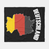 Deutschland Map - Duitse vlag - Duitsland reizen Fleece Deken (Voorkant (Horizontaal))