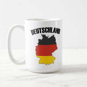 Deutschland Map - Duitse vlag - Duitsland reizen Koffiemok