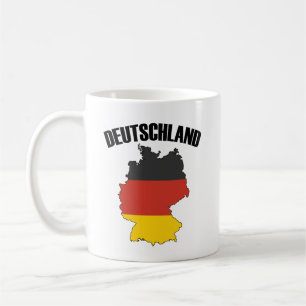 Deutschland Map - Duitse vlag - Duitsland reizen Koffiemok