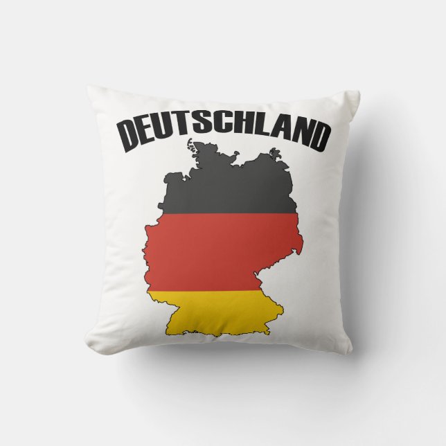 Deutschland Map - Duitse vlag - Duitsland reizen Kussen (Voorkant)