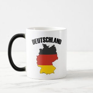 Deutschland Map - Duitse vlag - Duitsland reizen Magische Mok