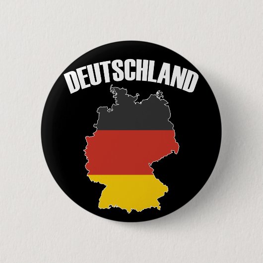 Deutschland Map - Duitse vlag - Duitsland reizen Ronde Button 5,7 Cm (Voorkant)