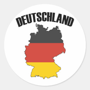 Deutschland Map - Duitse vlag - Duitsland reizen Ronde Sticker