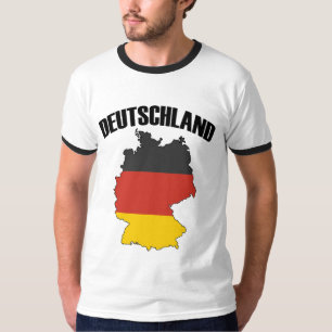 Deutschland Map - Duitse vlag - Duitsland reizen T-shirt