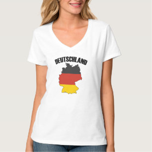 Deutschland Map - Duitse vlag - Duitsland reizen T-shirt