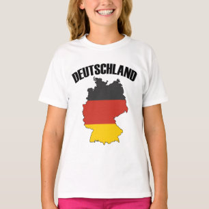 Deutschland Map - Duitse vlag - Duitsland reizen T-shirt
