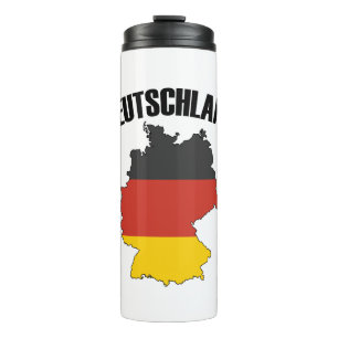 Deutschland Map - Duitse vlag - Duitsland reizen Thermosbeker