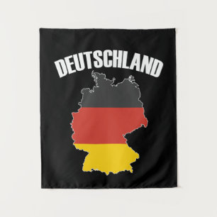 Deutschland Map - Duitse vlag - Duitsland reizen Wandkleed