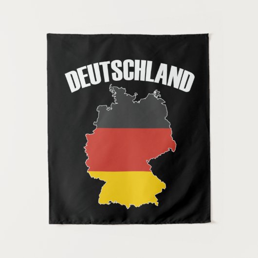 Deutschland Map - Duitse vlag - Duitsland reizen Wandkleed (Voorkant)