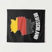 Deutschland Map - Duitse vlag - Duitsland reizen Wandkleed (Voorkant (horizontaal))