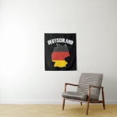 Deutschland Map - Duitse vlag - Duitsland reizen Wandkleed (In situ)