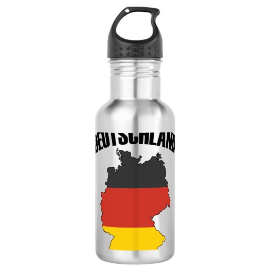 Deutschland Map - Duitse vlag - Duitsland reizen Waterfles (Voorkant)