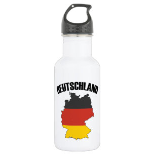 Deutschland Map - Duitse vlag - Duitsland reizen Waterfles