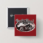 Deutschland Motokleding Vierkante Button 5,1 Cm (Voorkant /achterkant)