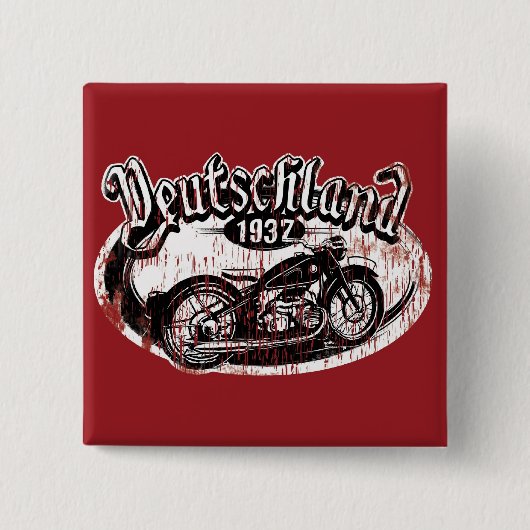 Deutschland Motokleding Vierkante Button 5,1 Cm (Voorkant)