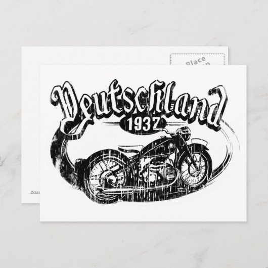Deutschland  Motorcycle Briefkaart (Voorkant / Achterkant)