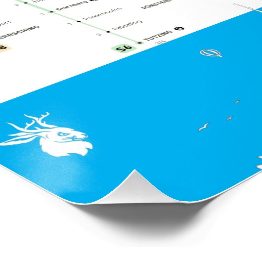 " Deutschland: München U-Bahn SUBWAYmap ... Perfect Poster (Hoek)