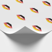 Deutschland Mund mit Flagge Cadeaupapier (Hoek)
