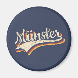 Deutschland Münster  Retro Typografie Magneet