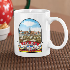 Deutschland Neu-Ulm Vintage souvenir Koffiemok