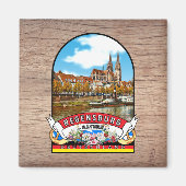 Deutschland Regensburg Vintage souvenir Magneet (Voorkant)