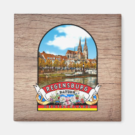 Deutschland Regensburg Vintage souvenir Magneet