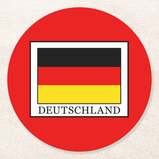 Deutschland Ronde Kartonnen Onderzetter (Voorkant)